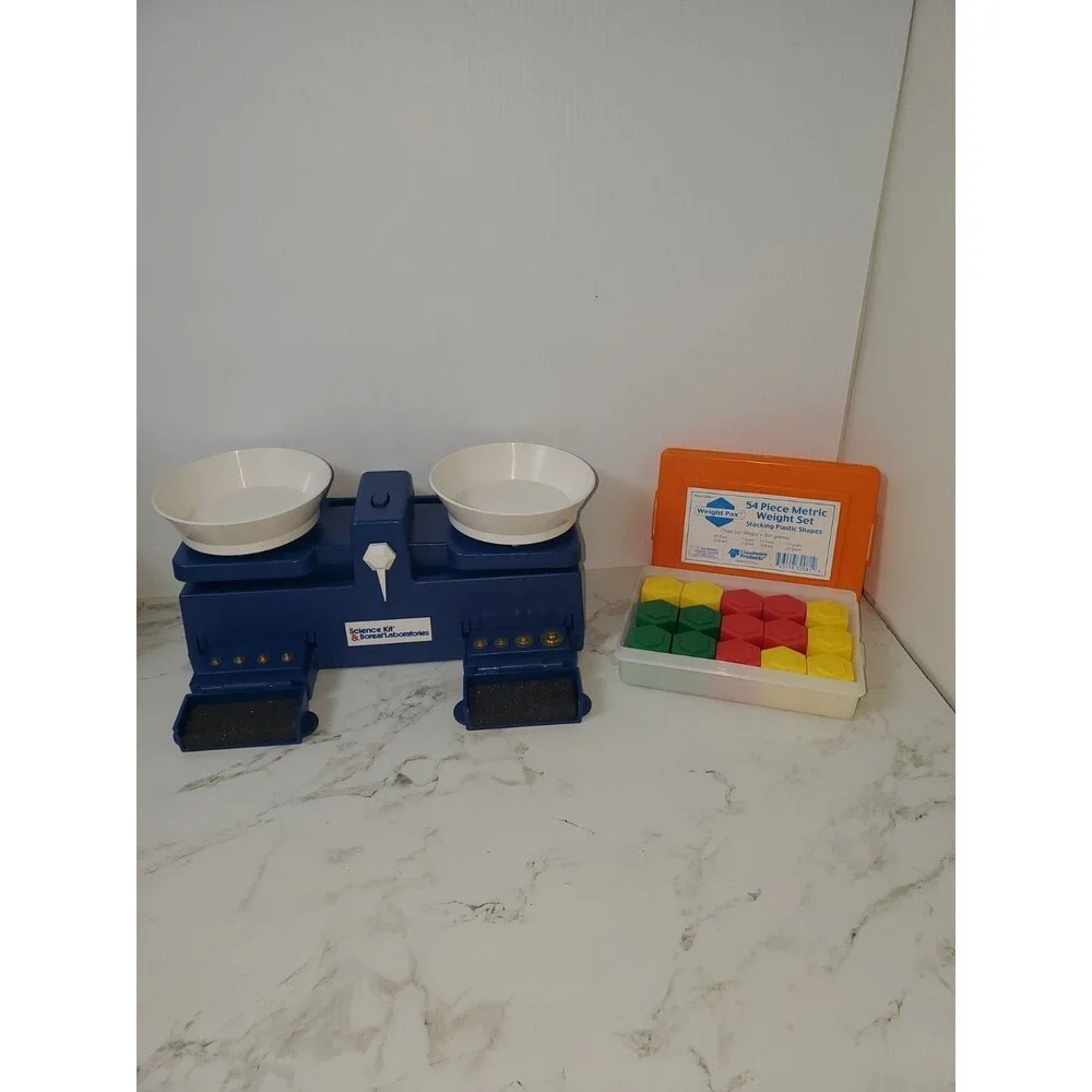 Boreal Balance Scale Kit  46702-00, 31178 + 54 PC Metric Weight Set Homeschool